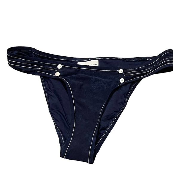 Robin Piccone Valeria Indigo Low Rise Bikini Bottoms Moderate Size S NWOT - Picture 3 of 11
